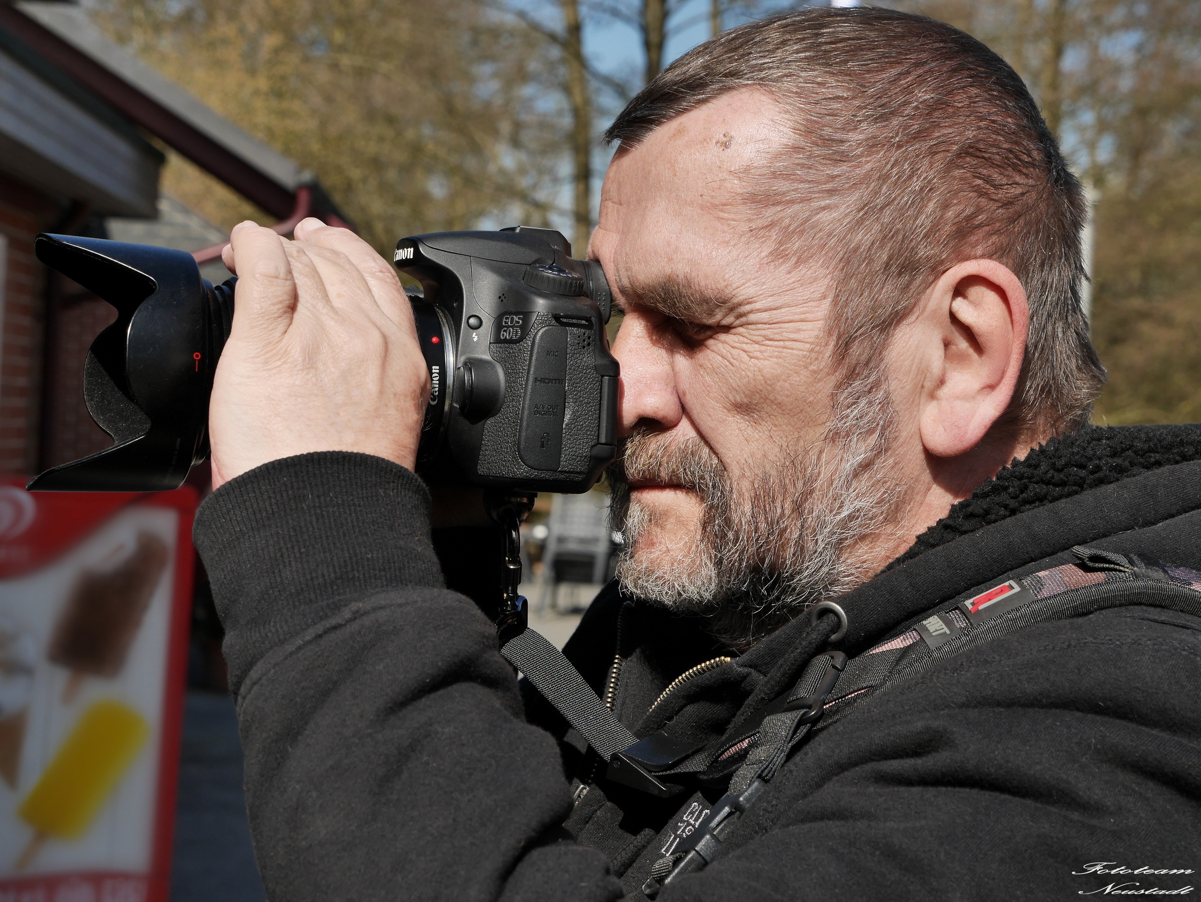 Fotograf bei der Arbeit